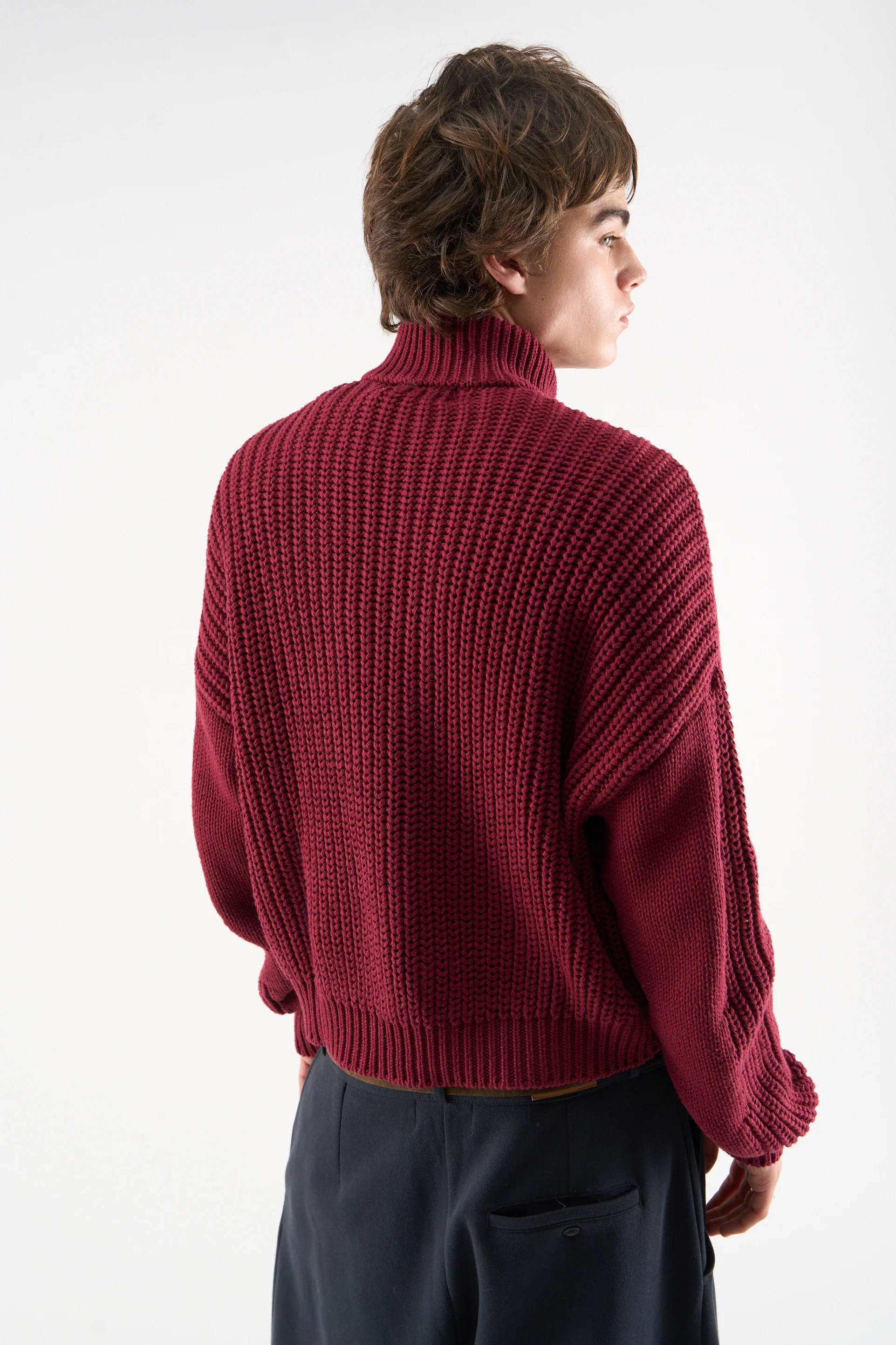 03 Scff Knit Zipper Red M 290 Jpg