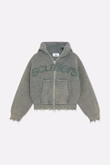 Buzz Dusty Green Knit Zipper