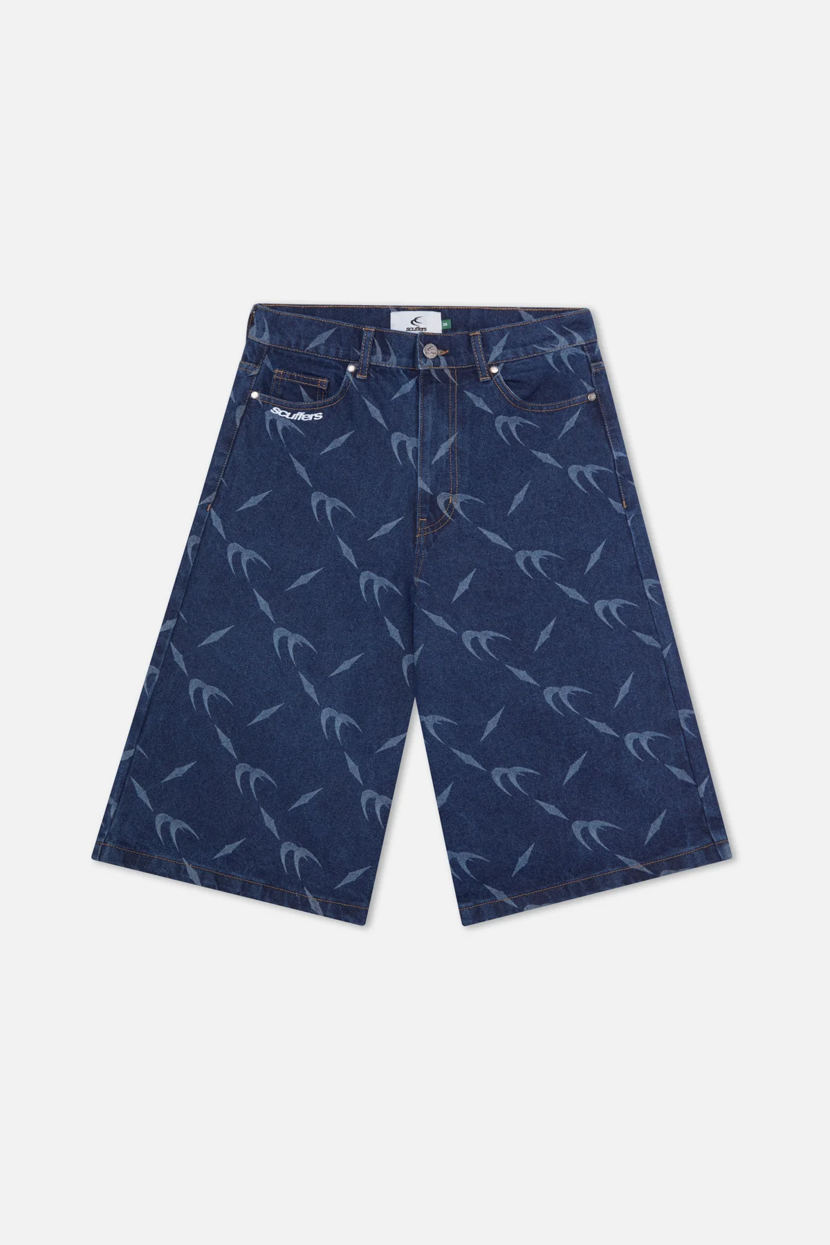 Silver Dark Blue Jorts