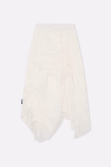 Asymmetric Lace White Skirt