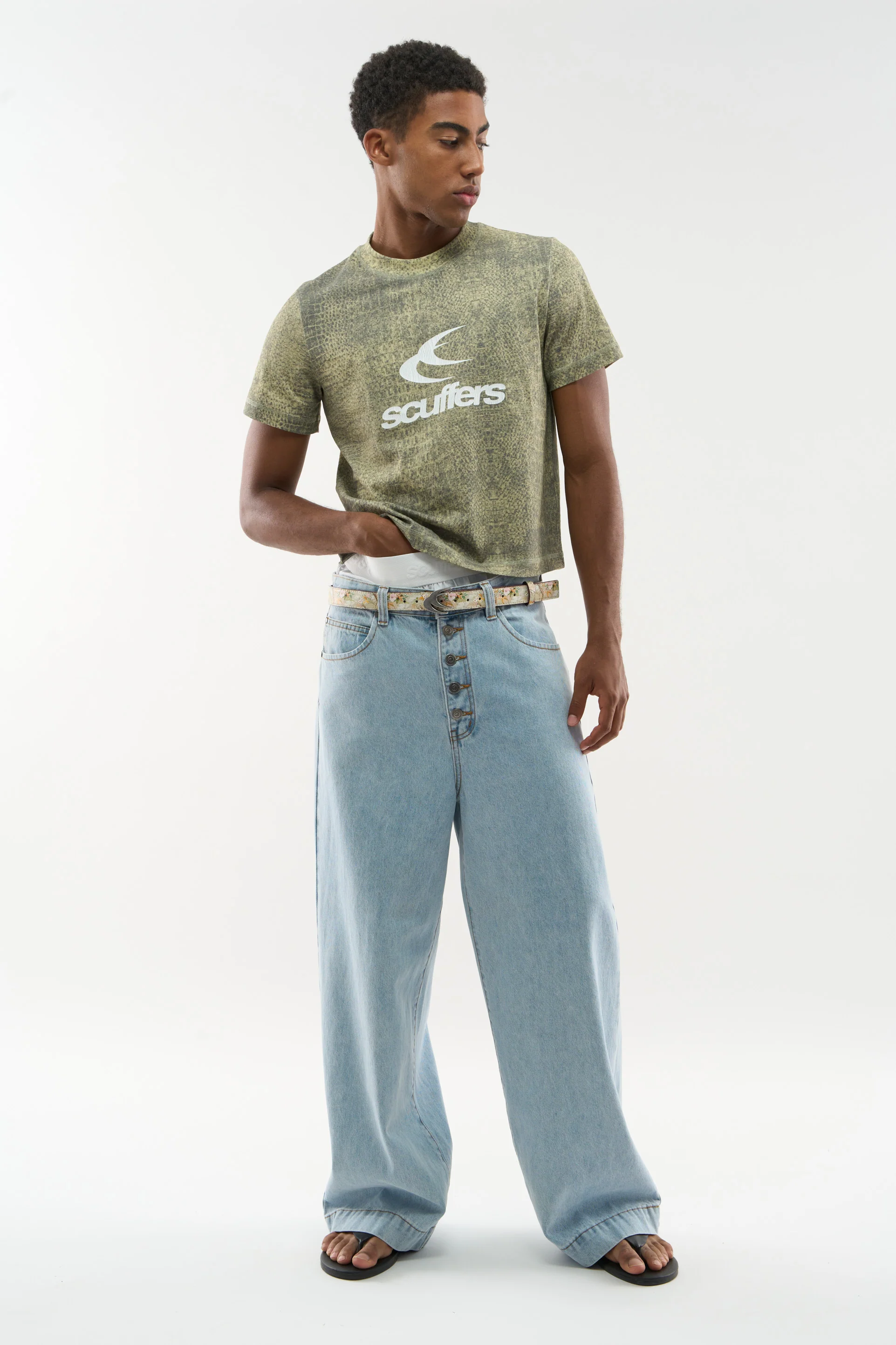 Crocodile Fitted Green Tshirt 02 Jpg