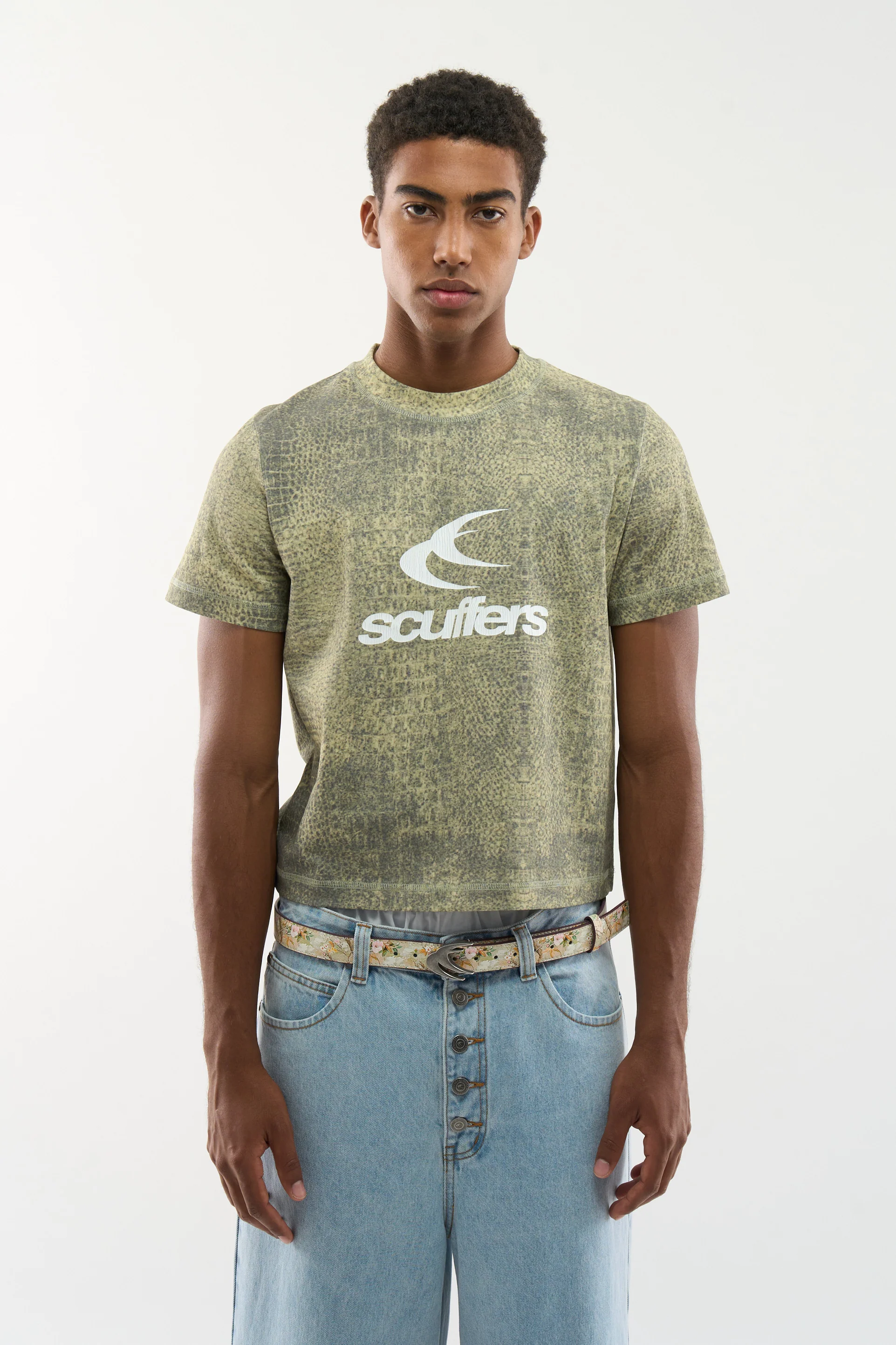 Crocodile Fitted Green Tshirt 05