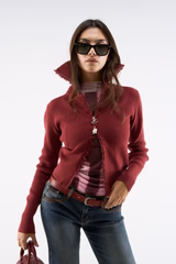 Nusa Burgundy Zipper