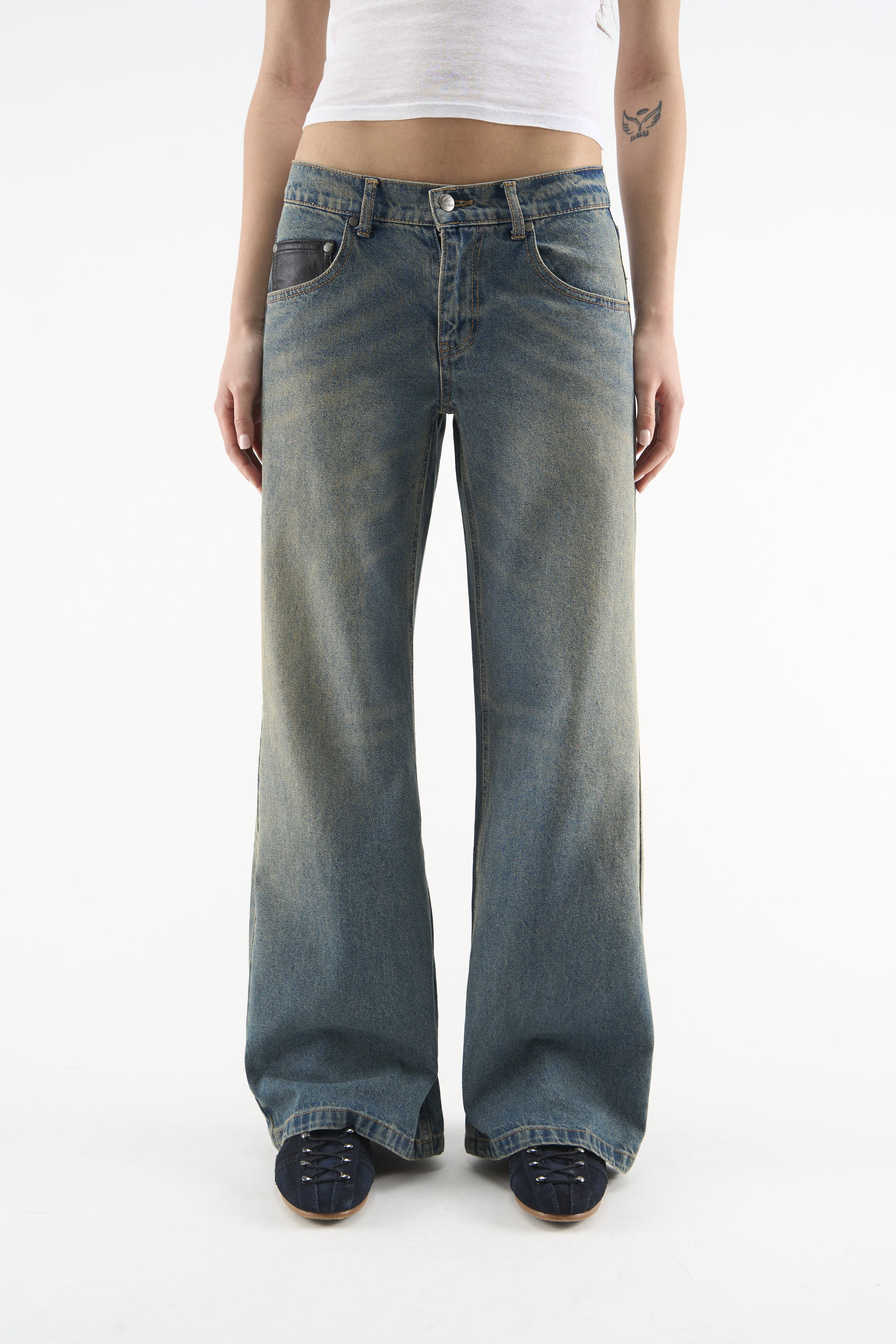 Marlen Washed Blue Pants