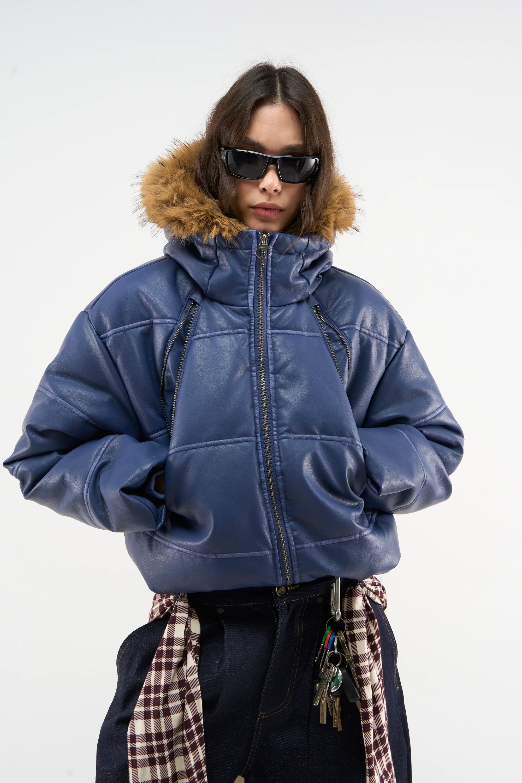 Raw Royal Blue Puffer Jacket