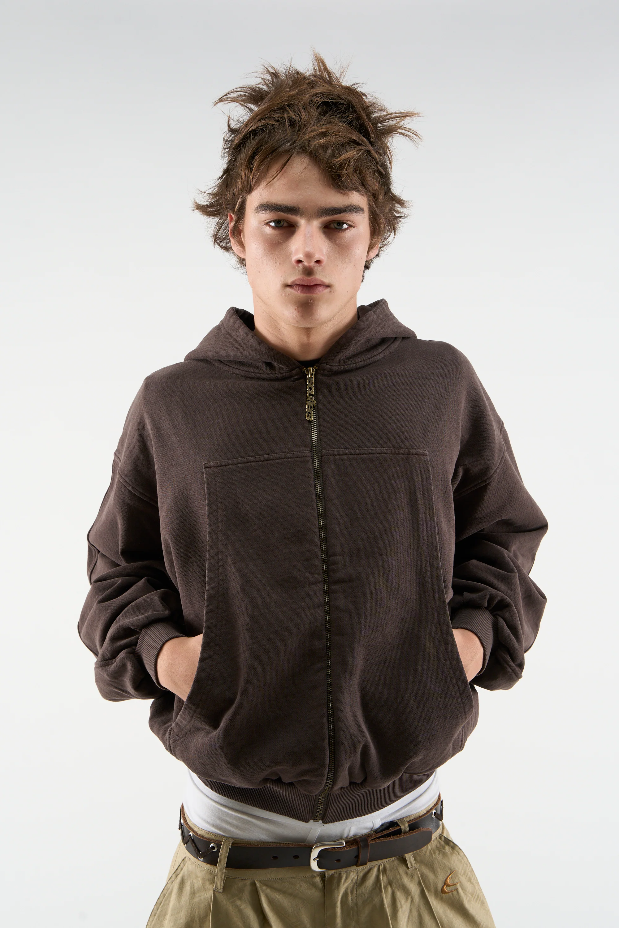 Pick Pocket Brown Zipper