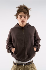 Pick Pocket Brown Zipper