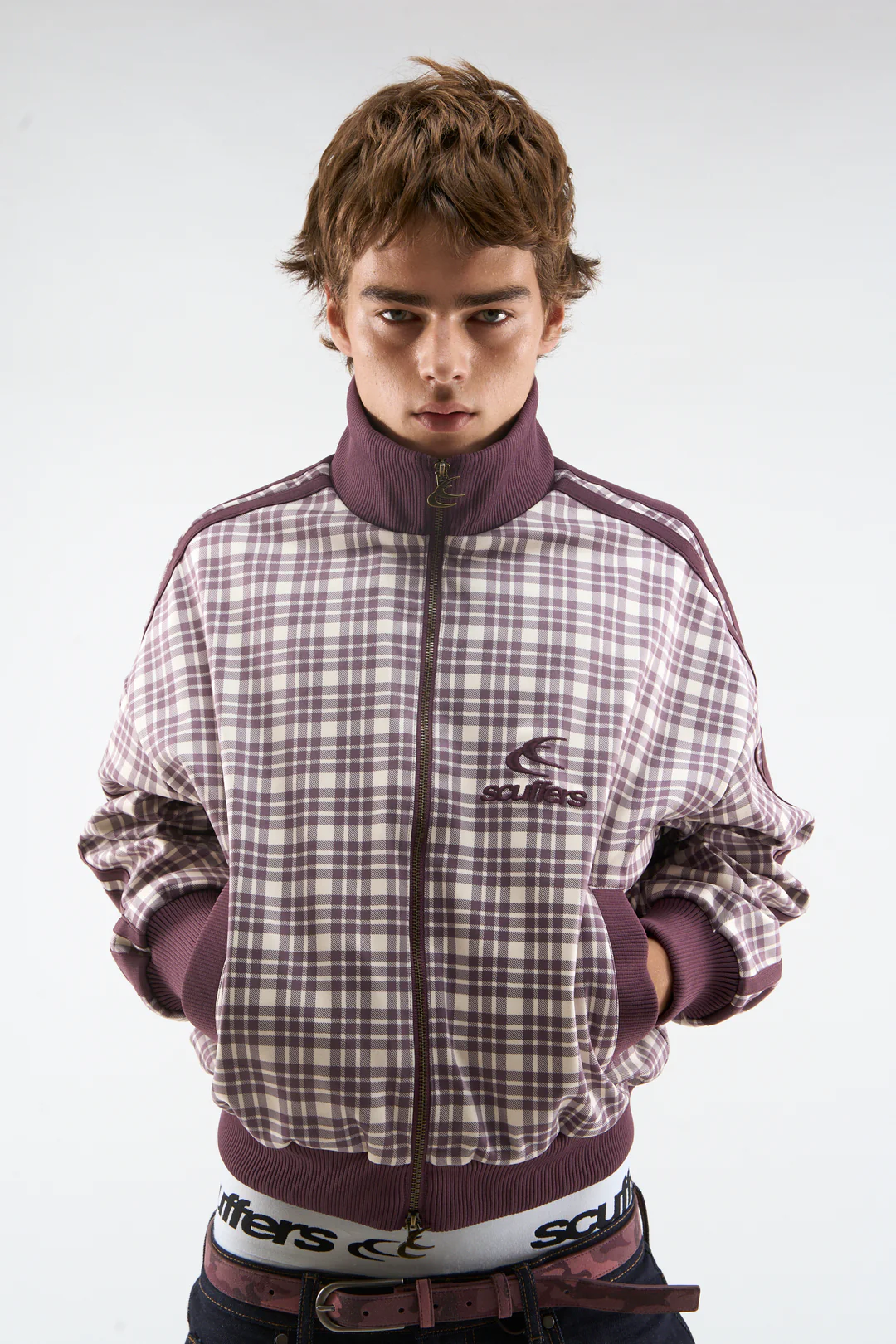 Mice Burgundy Zipper