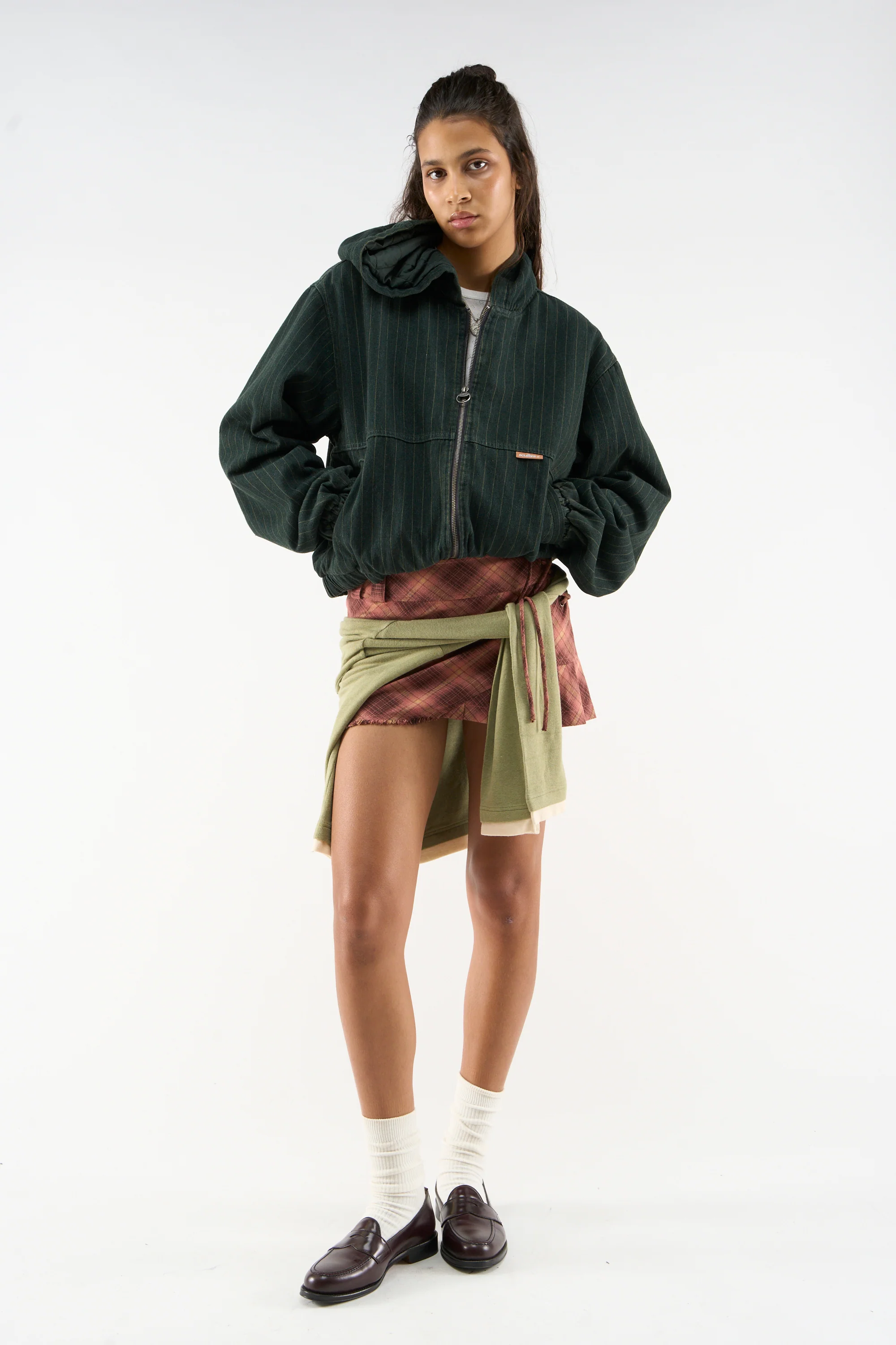 Pinstripe Green Work Jacket