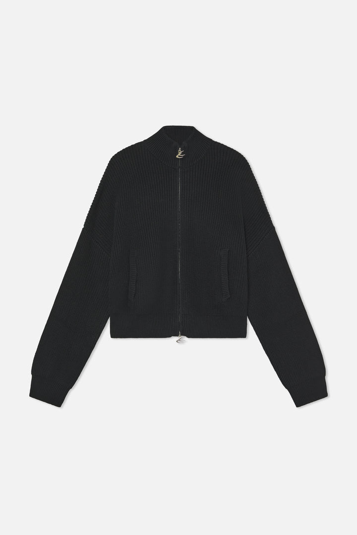 Delore Navy Knit Zipper 1