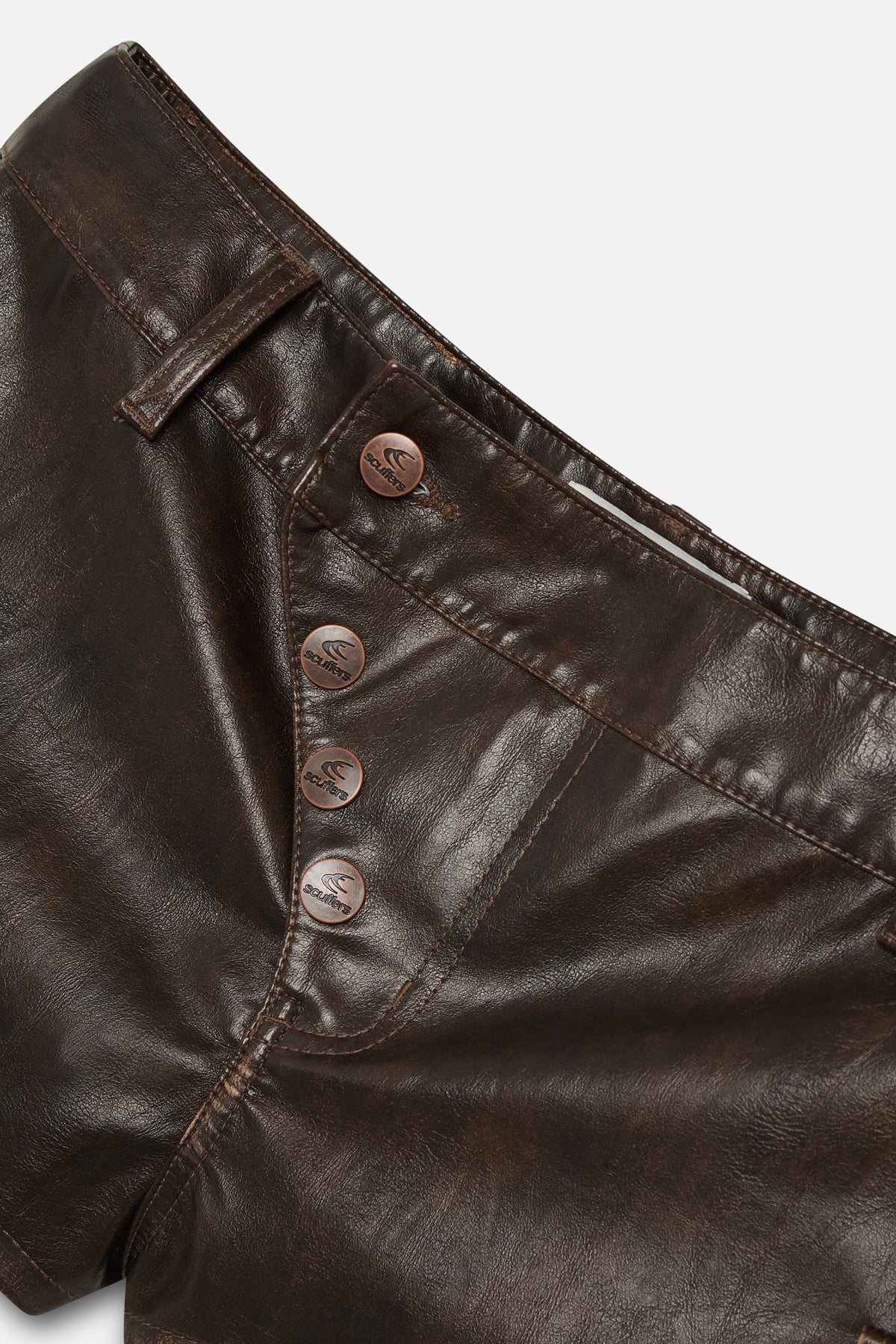 Mariem Brown Mini Shorts Drop6 3