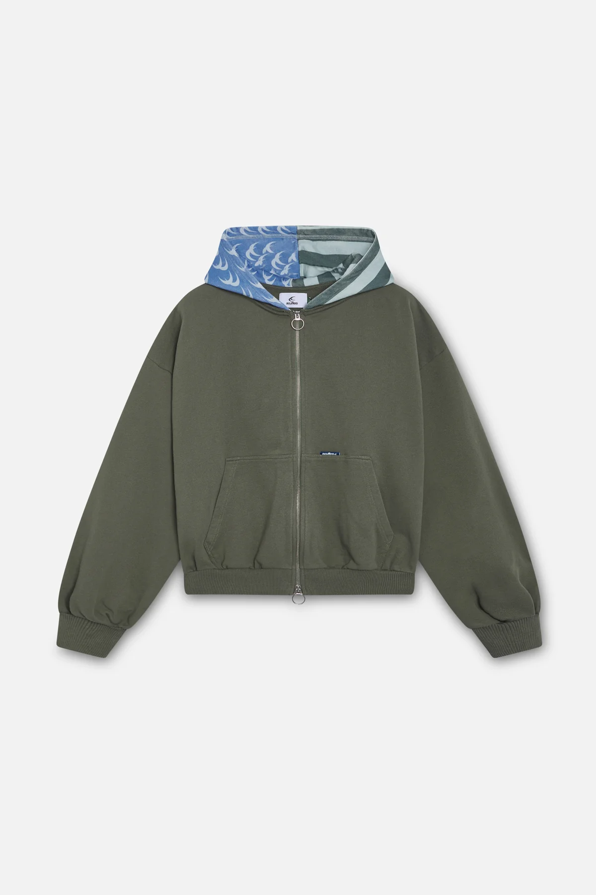 Nowhere Green Zipped Hoodie 1 Sem38 Jpg