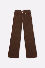 Pinstripe Carrie Brown Pants
