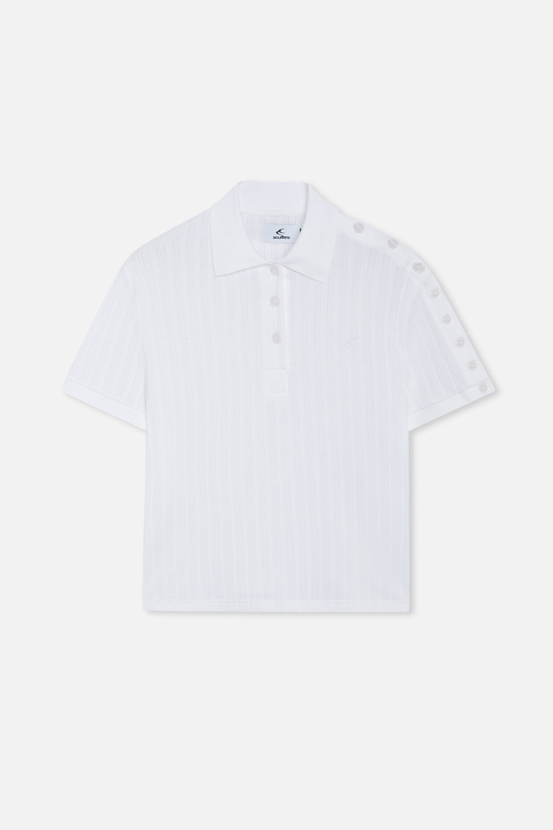 Placket White Polo