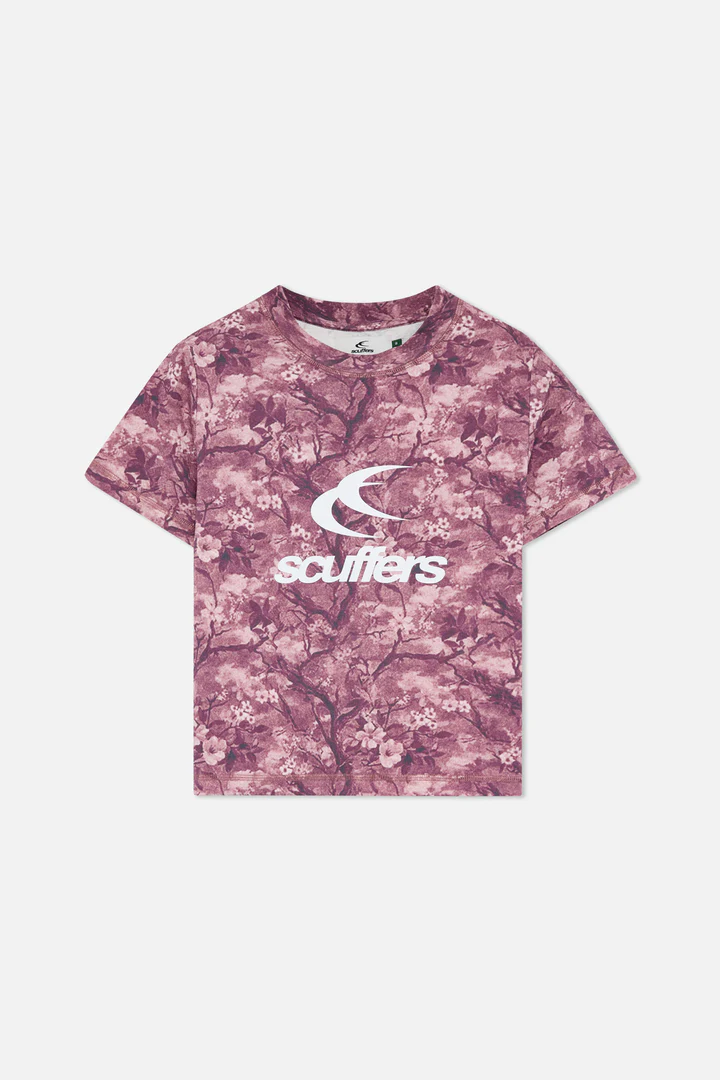 Real Flower Burgundy Fitted T-Shirt