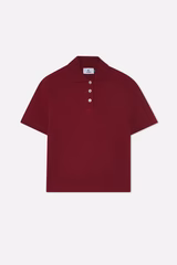 Waffle Burgundy Polo