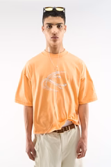 Earphones Orange T-Shirt